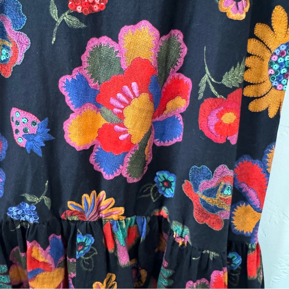 FARM Rio Lily's Garden Tank Summer Sun Mini Dress Floral Women's GG / XL - Picture 8 of 13
